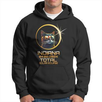 Indiana Total Solar Eclipse Cat Lover Wachers April 8Th 2024 Hoodie - Thegiftio UK