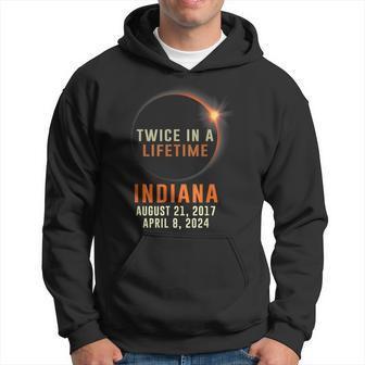 Indiana Total Solar Eclipse Twice In A Lifetime 2024 Hoodie | Mazezy