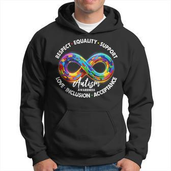 Infinity Symbol Autism Awareness Respect Equality Support Hoodie - Monsterry AU