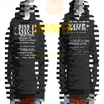Ingeniero Sustantivo Definición Engineering T Sudadera - Regaloses