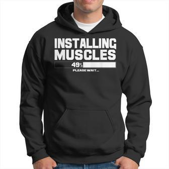 Installing Muscles Please Wait Sport Gym Fitness Women Hoodie - Monsterry UK