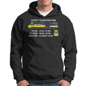 Intercity 125 High Speed Train British Rail Infographic Hoodie - Thegiftio UK
