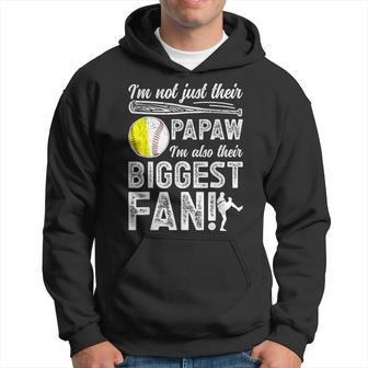 Their Biggest Fan Softball Baseball Papaw Grandpa Hoodie - Monsterry AU