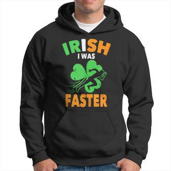 Irish I Was Faster St Patrick's Day Running Quote Hoodie - Monsterry
