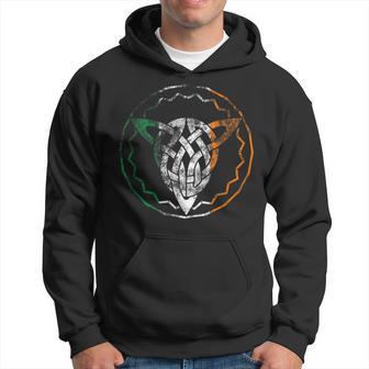 Irland Keltischer Dreiecksknoten Irische Flagge Ireland Black Hoodie - Seseable