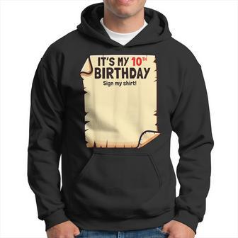It's My 10Th Birthday Sign My 10 Years Old Hoodie - Seseable