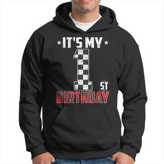 It's My 1St Birthday Race Car 1 Year Old Birthday Pit Crew Hoodie - Monsterry UK