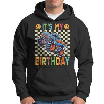It's My Birthday Monster Truck Car Birthday Boys Hoodie | Mazezy
