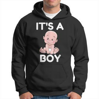 It's A Boy Blue Boy Baby Shower Adoption Gender Revea Hoodie - Thegiftio UK