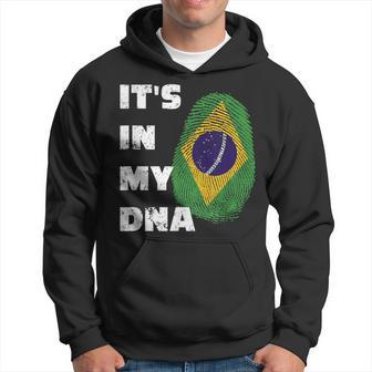 It's In My Dna Brazil Pride Fingerprint Flag Brasil Hoodie - Monsterry