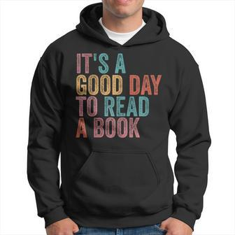 It's A Good Day To Read A Book Retro Vintage Hoodie - Thegiftio UK