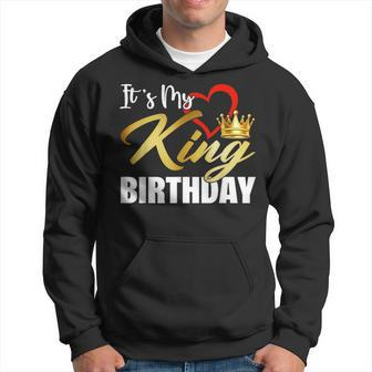 It's My Kings Birthday To My Husband Gold Crown Hoodie - Monsterry