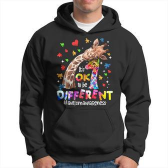 Its Ok To Be Different Autism Awareness Giraffe Hoodie | Mazezy