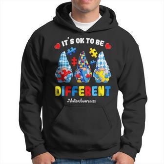 Its Ok To Be Different Gnomes Hold Puzzles Autism Awareness Hoodie - Monsterry DE