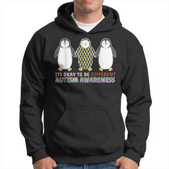Its Ok To Be Different Penguin Cool Autism Awareness Hoodie - Monsterry UK