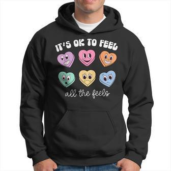 It's Ok To Feel All The Feels Heart Mental Health Awareness Hoodie - Monsterry