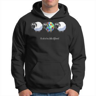 It's Ok To Be A Little Different Sheep Vintage Autism Hoodie - Thegiftio UK