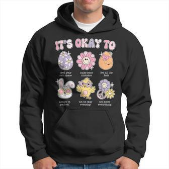 It's Okay To Retro School Easter Counselor Mental Health Hoodie | Mazezy