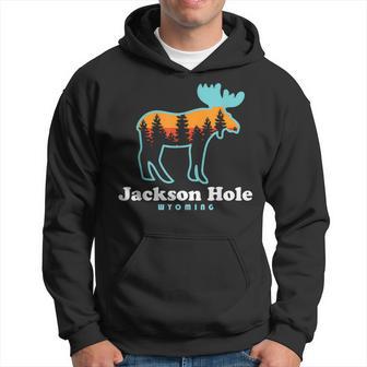 Jackson Hole Wyoming Moose Mountains Grand Tetons Hoodie - Monsterry DE