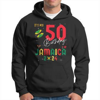 Jamaica Trip 2024 50Th Birthday Outfit Party 50 Years Old Hoodie - Thegiftio UK