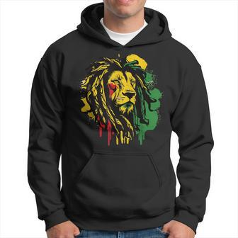 Jamaican Lion Jamaican Rasta Flag Lion Of Judah Reggae Music Hoodie - Thegiftio UK