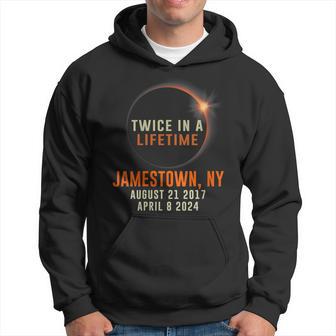 Jamestown New York Total Eclipse 2024 Twice In A Lifetime Hoodie - Thegiftio UK