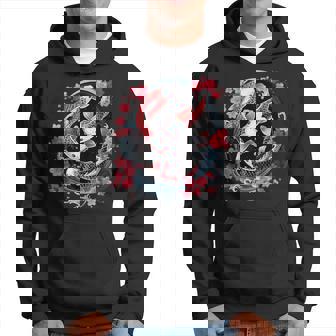 Japanese Koi Carp Ying Yang Nishikigoi Fish Cherry Blossom Hoodie - Thegiftio UK