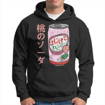 Japanese Peach Soda Can Aesthetic Cute Soft Drink Japan Hoodie - Monsterry