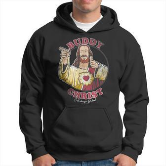 Jay And Silent Bob Buddy Christ Circle Portrait Hoodie - Monsterry UK