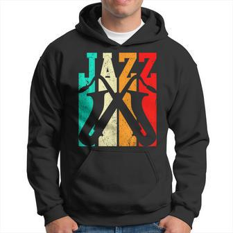 Jazz Illustration Of Saxophone Jazz Music Marching Band Hoodie - Thegiftio UK