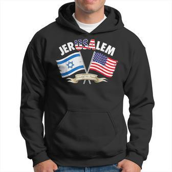 Jerusalem United We Stand Israel United States Of American Hoodie - Monsterry DE