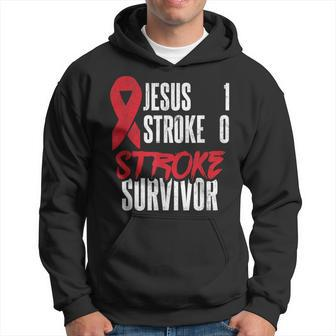 Jesus 1 Stroke 0 Stoke Awareness Stroke Survivor Hoodie - Monsterry