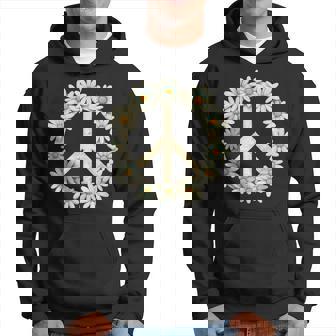 Joli Symbole De Paix Hippie Marguerite Fleur Sweat à capuche - Cadeauxyz