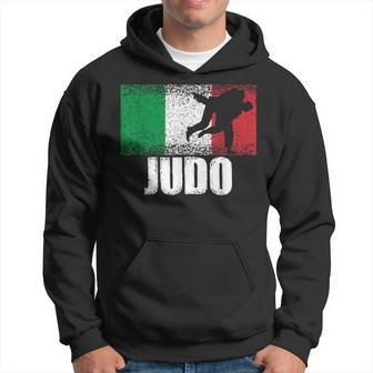 Judo Sport Italy Flag Italian Martial Artist Hoodie - Monsterry DE