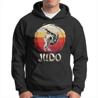 Judoka Sparring Retro Judo Hoodie - Seseable