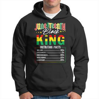 Junenth Black King Nutrition Facts Melanin African Men Hoodie - Monsterry