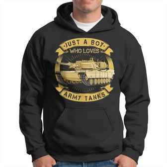 Just A Boy Who Loves Army Tanks For Military Boy Hoodie - Thegiftio UK