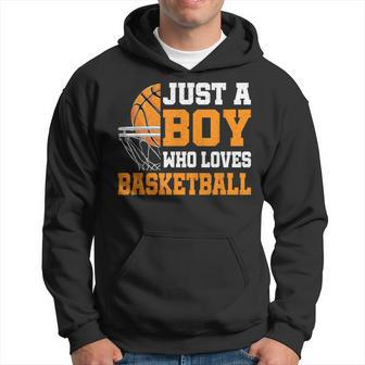Just A Boy Who Loves Basketball Basketball Player Hoodie - Monsterry