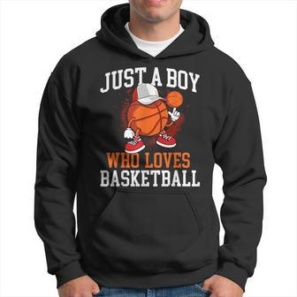 Just A Boy Who Loves Basketball Player Hoops Hoodie - Thegiftio UK