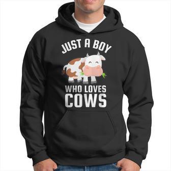 Just A Boy Who Loves Cows Hoodie - Thegiftio UK