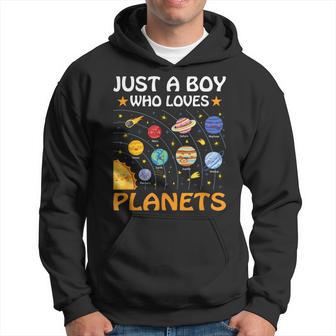 Just A Boy Who Loves Planets Solar System Astrology Space Hoodie - Thegiftio UK