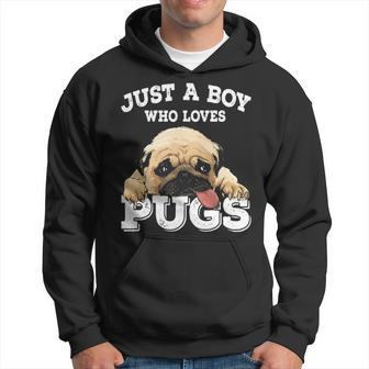 Just A Boy Who Loves Pugs Pug Lover For Boys Hoodie | Mazezy DE