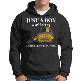 Just A Boy Who Loves Skid Sr Loaders Construction Lover Hoodie - Monsterry