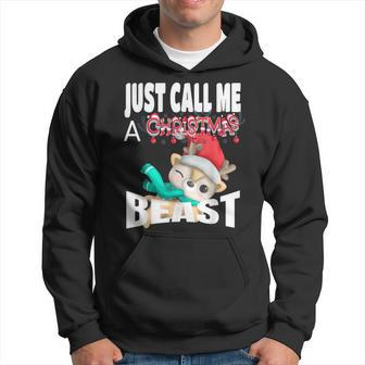 Just Call A Christmas Beast With Cute Little Reindeer Hoodie - Monsterry UK