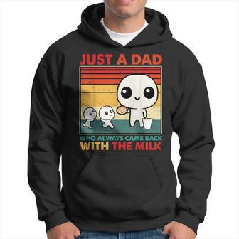 Just A Dad Who Always Came Back With The Milk Retro Father Hoodie - Thegiftio UK