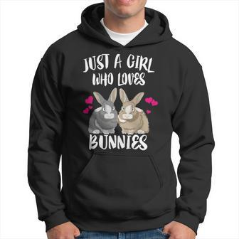 Just A Girl Who Loves Bunnies Rabbit Hoodie | Mazezy