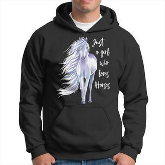 Just A Girl Who Loves Horses Horse Riding Women Hoodie | Mazezy DE