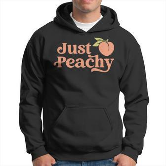 Just Peachy Retro 70S Georgia Peaches Summer Fruit Hoodie - Monsterry UK