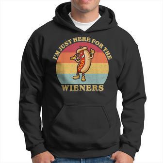 Im Just Here For The Weiners 4Th Of July Hot Dog Hoodie - Thegiftio UK