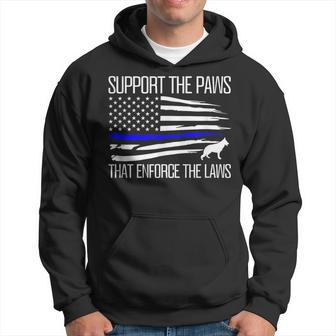 K-9 Unit Police Dog Thin Blue Line Hoodie - Monsterry